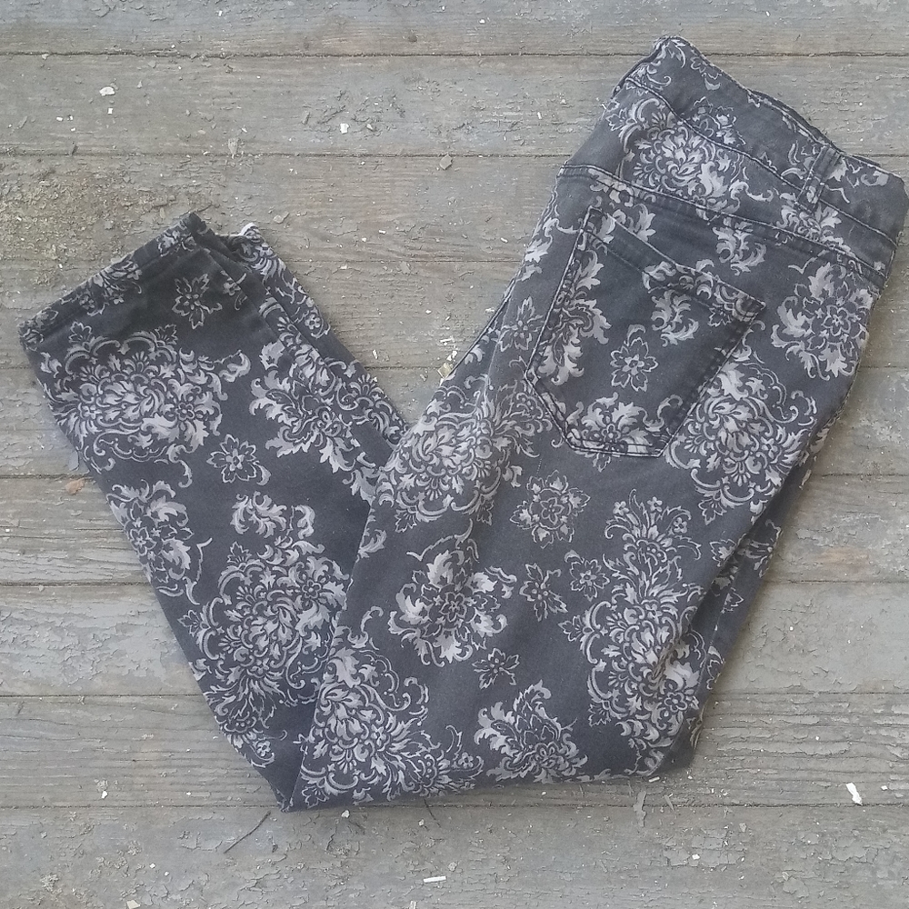 Lane Bryant Brocade Skinny Jeans Size 18